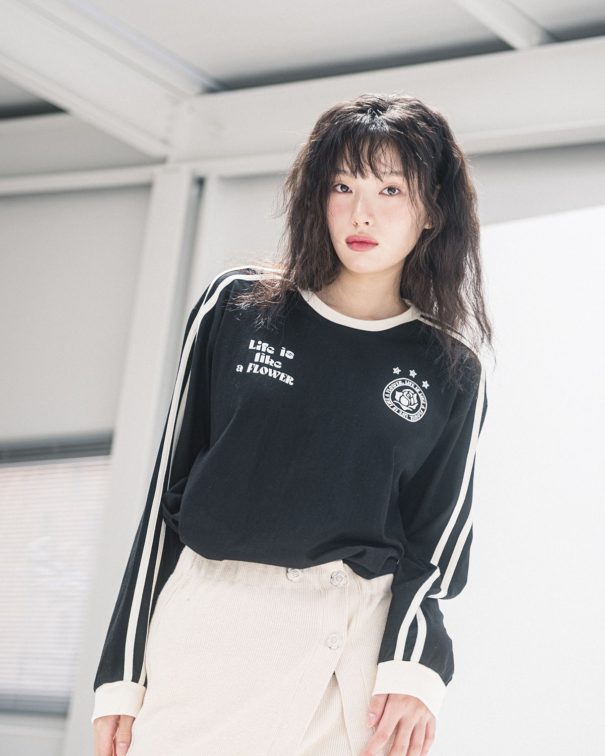 MUSINSA | HAVISM LLF UNIFORM L/S TEE(BLACK)