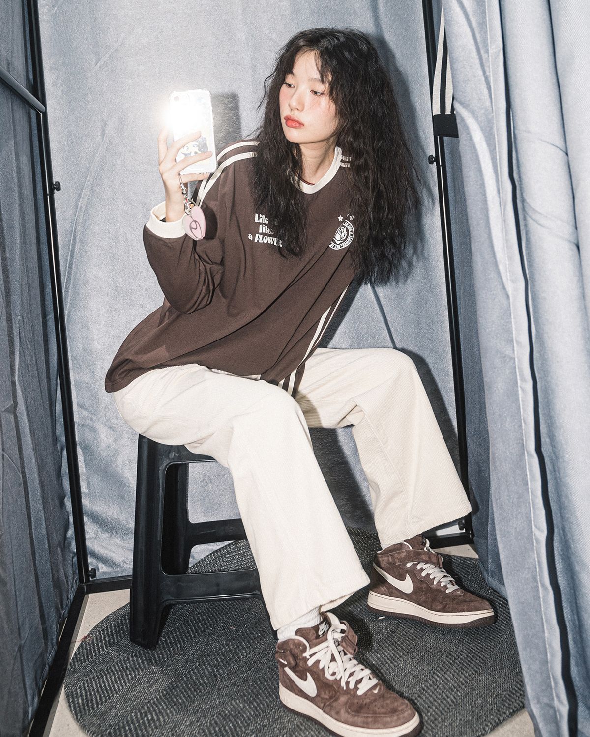 MUSINSA | HAVISM LLF UNIFORM L/S TEE(BROWN)