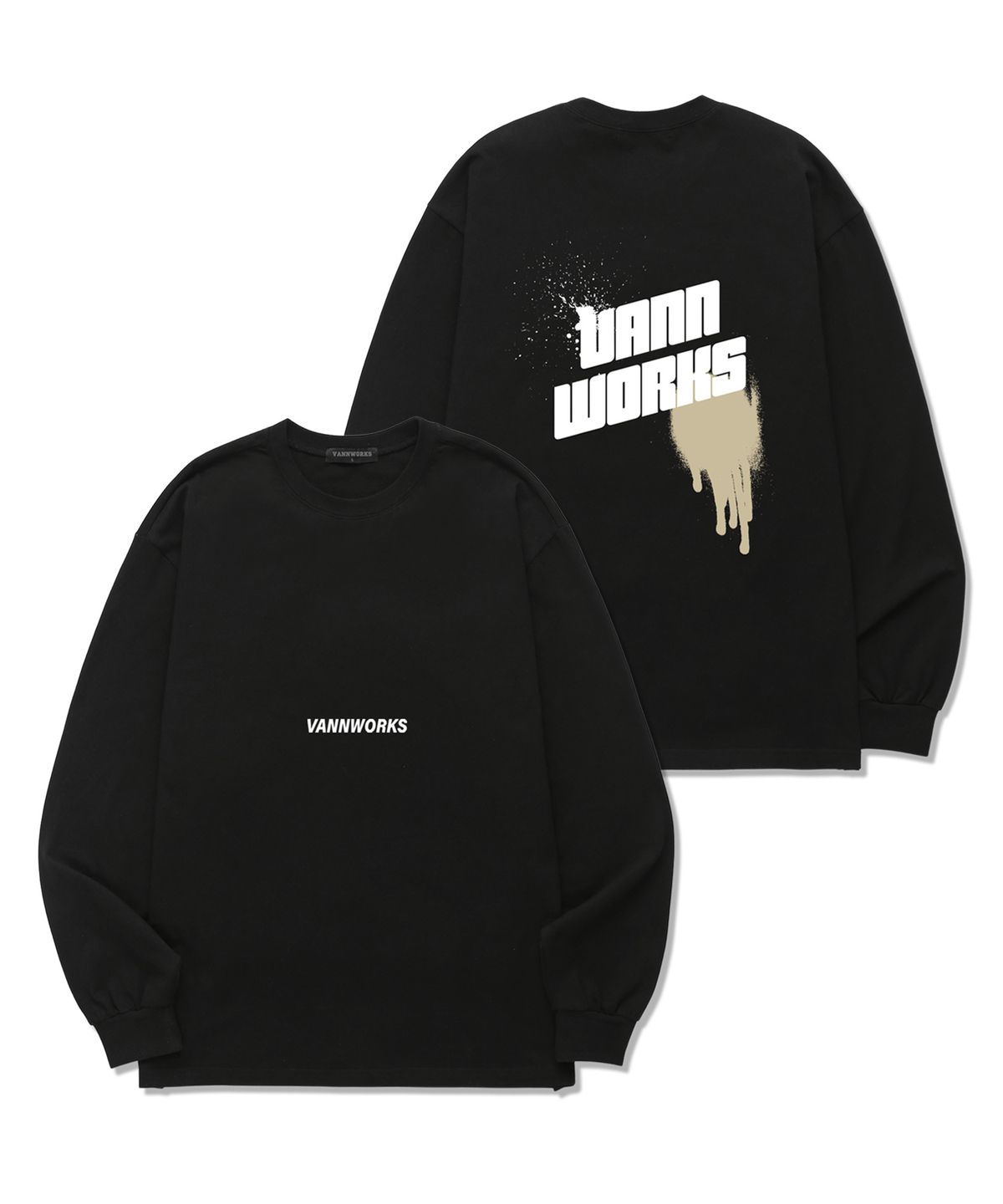 밴웍스(VANNWORKS) Spread Logo 롱슬리브 (VLS0062) 블랙
