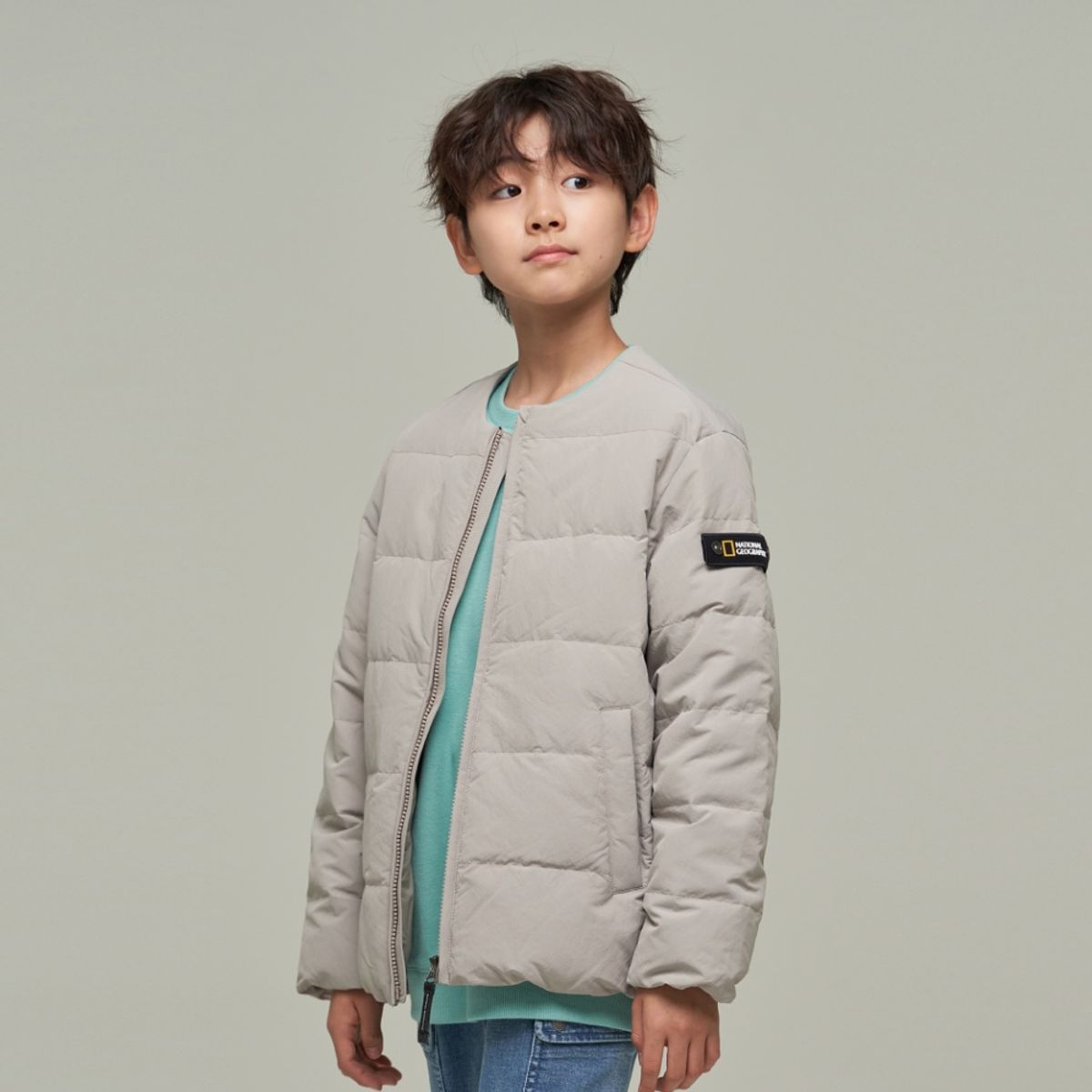 내셔널지오그래픽 키즈(NATIONAL GEOGRAPHIC KIDS) K244UDW980 헤론 경량 구스 다운 점퍼 BEIGE