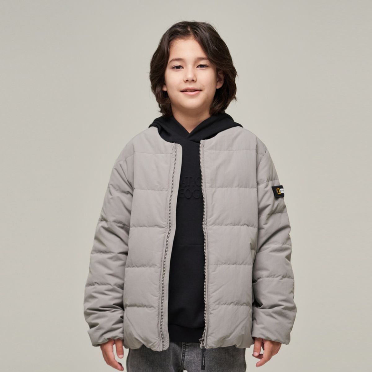 내셔널지오그래픽 키즈(NATIONAL GEOGRAPHIC KIDS) K244UDW980 헤론 경량 구스 다운 점퍼 LICHENKHAKI