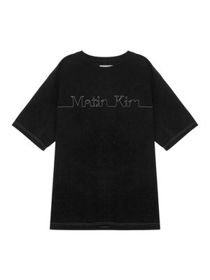 MATIN EDGE STITCH LOGO TOP IN BLACK