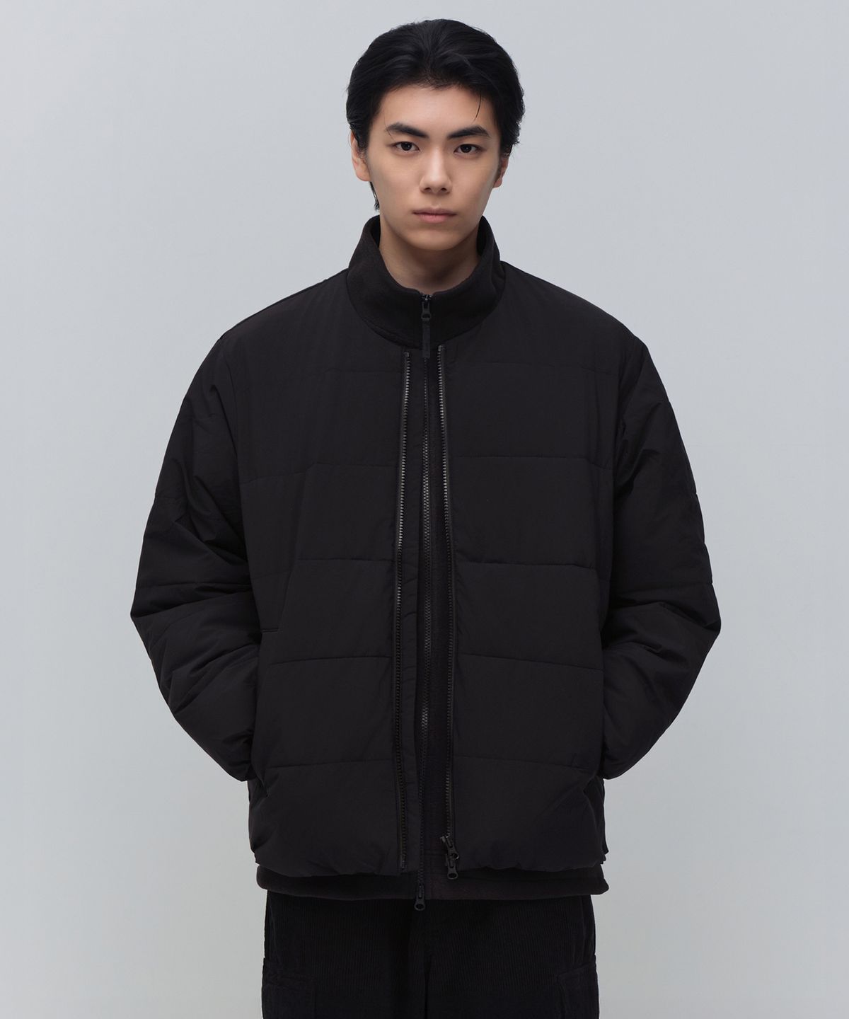 무신사 스탠다드(MUSINSA STANDARD) 데일리 푸퍼 칼라리스 패딩 재킷 [블랙]