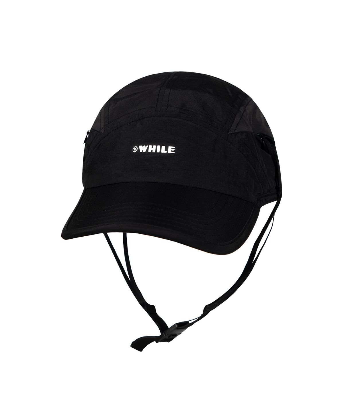 와일(WHILE) 웨이브 나일론 서프캡 등산 서핑모자 캠프캡 러닝모자  (BLACK)