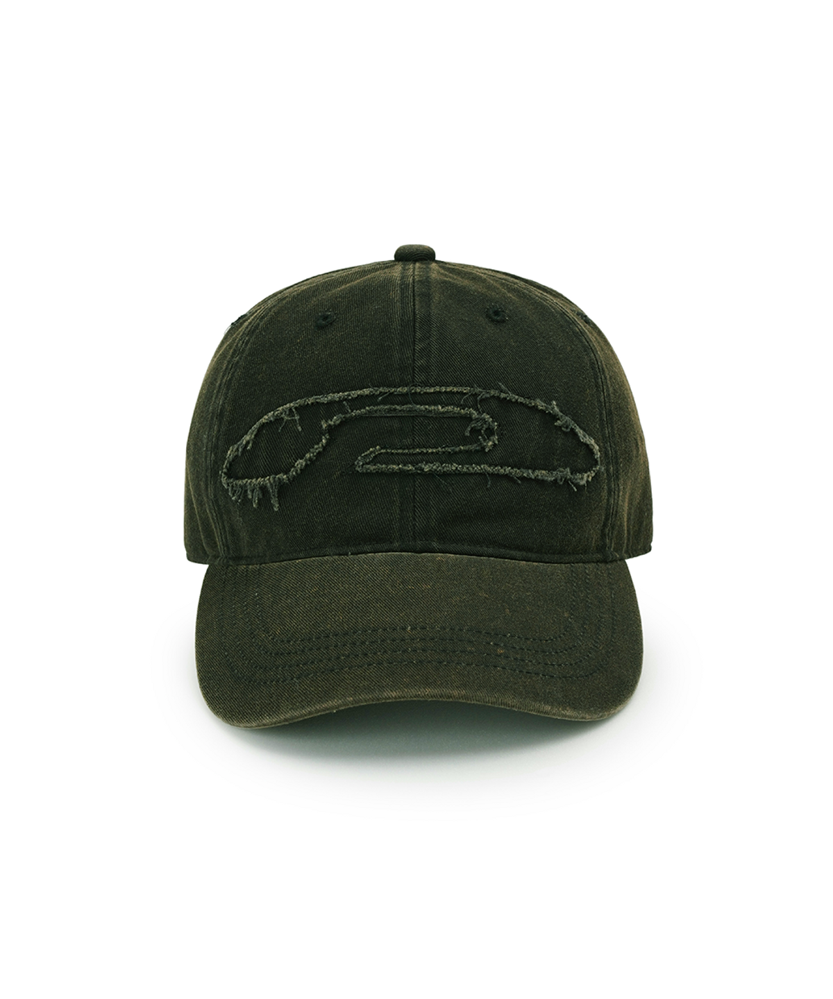 에프디알(FDR) Vintage Applique Logo Ball Cap Black