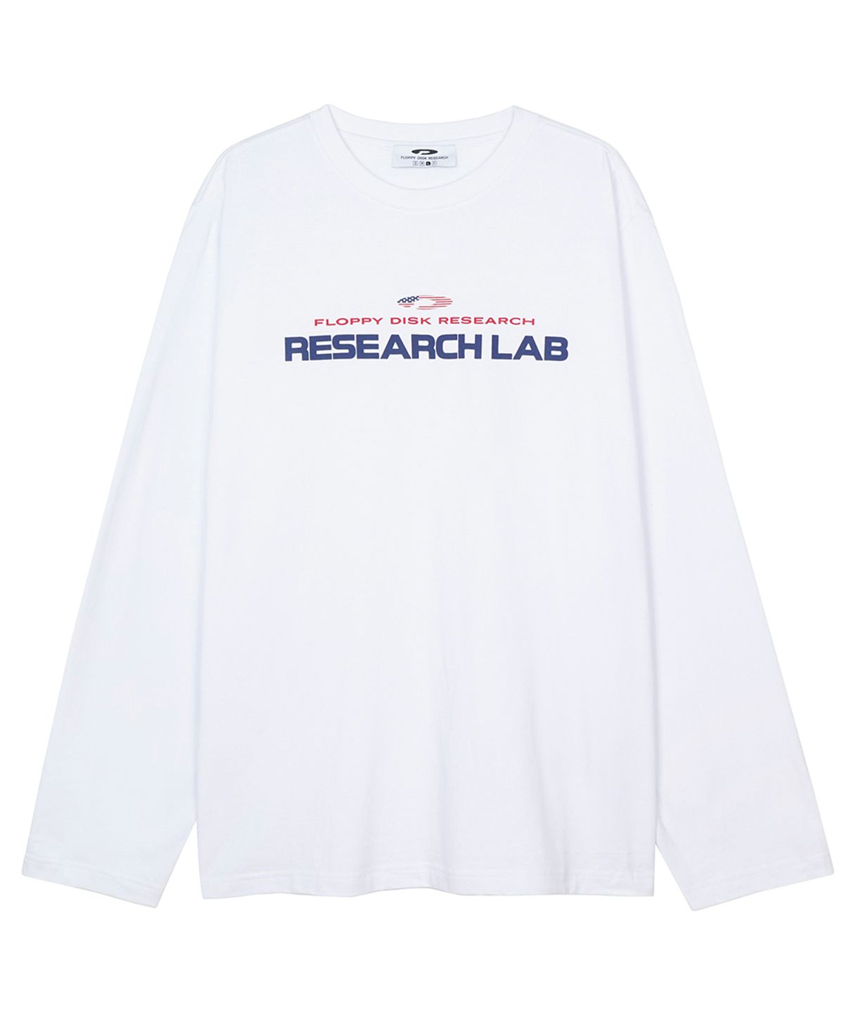 에프디알(FDR) USA Research LAB Logo Long sleeve White