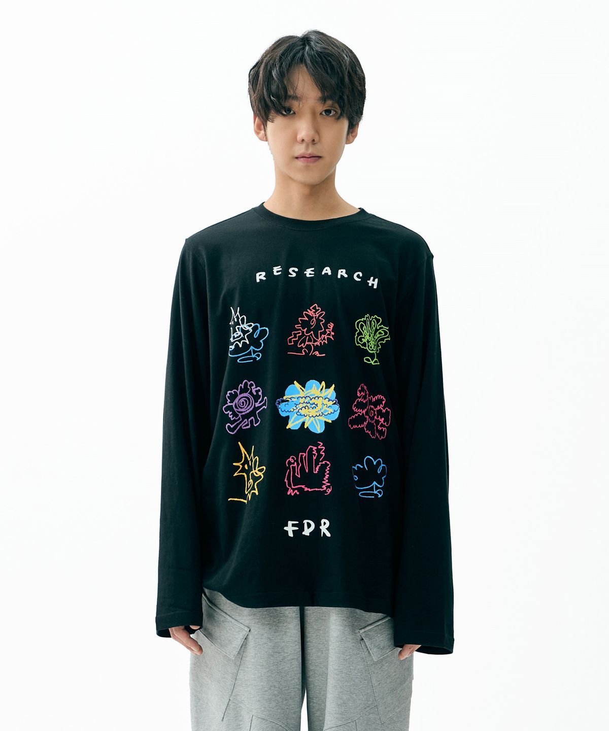 에프디알(FDR) Kids doodle Long sleeve Black