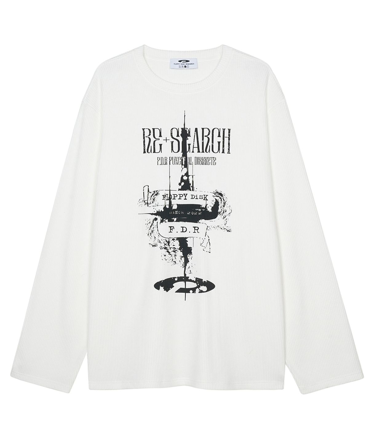 에프디알(FDR) Painted Castle Waffle Long sleeve Cream