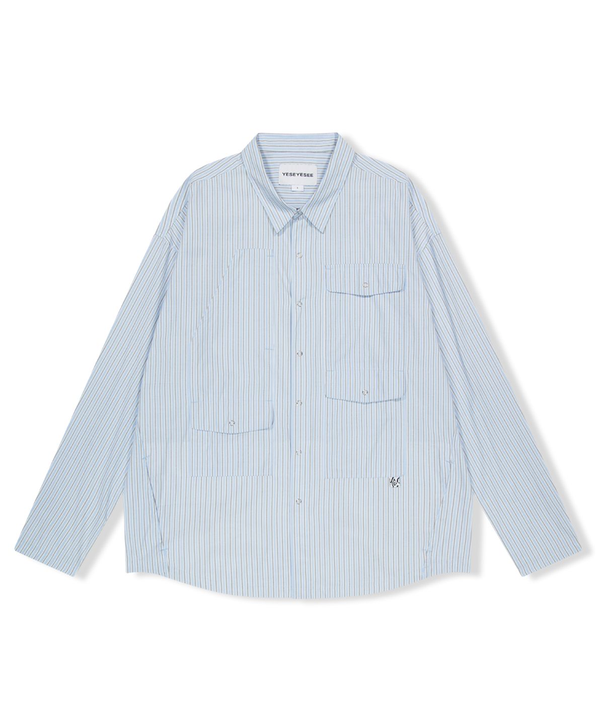 예스아이씨(YESEYESEE) Stripe Explorer Shirt Blue
