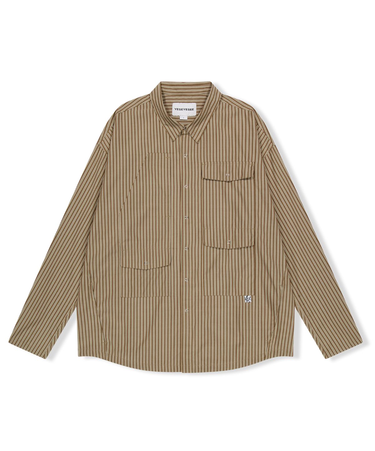 예스아이씨(YESEYESEE) Stripe Explorer Shirt Brown