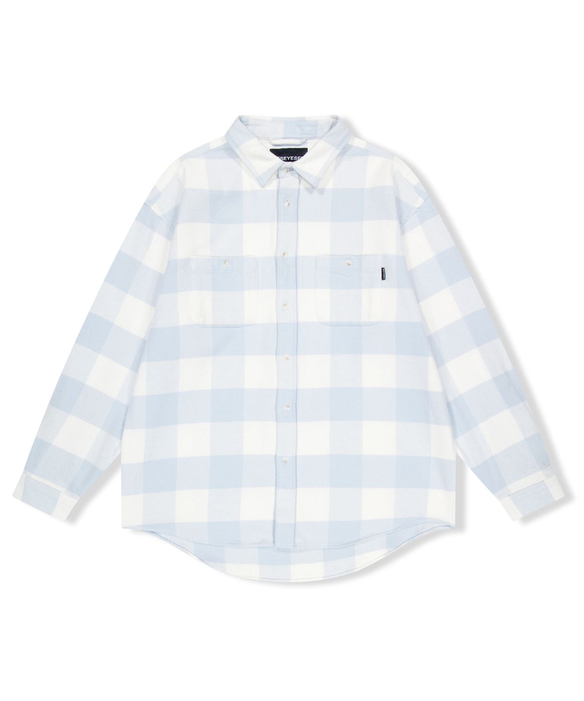 예스아이씨(YESEYESEE) Buffalo Check Shirt Sky Blue