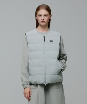 N244WDV920 여성 헤론 U넥 경량 다운 베스트 LIGHT JADE