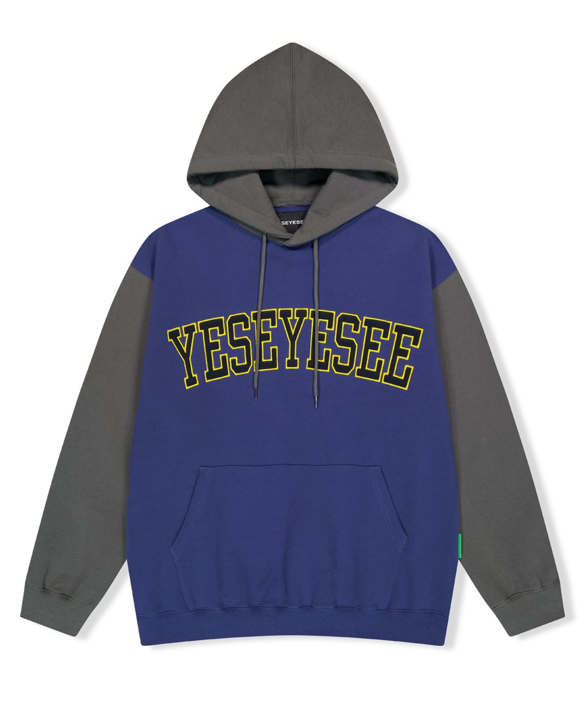 예스아이씨(YESEYESEE) Arch Logo Hoodie Cobalt Blue