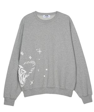 Twinkle Bloom floopy Crewneck M.Gray