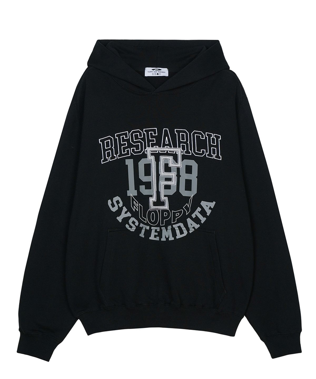 에프디알(FDR) Volume Layered F Lettering Hoodie Black