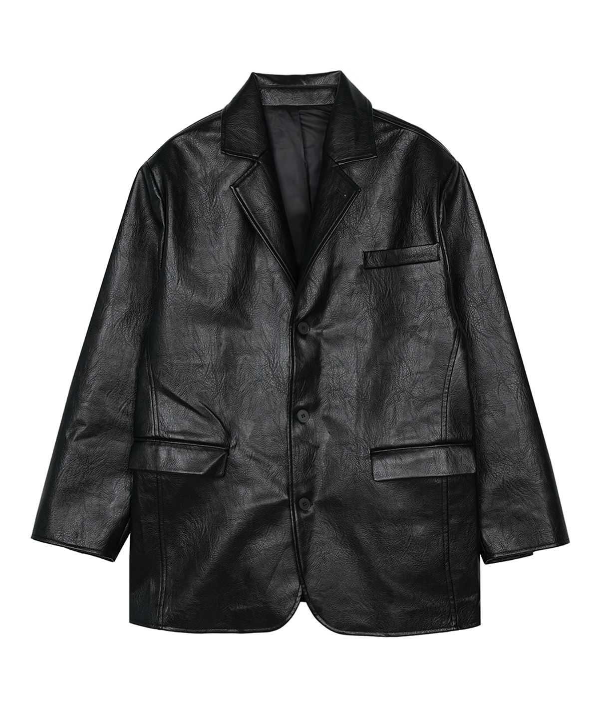 에프디알(FDR) Skater Tailored Leather Jacket Black