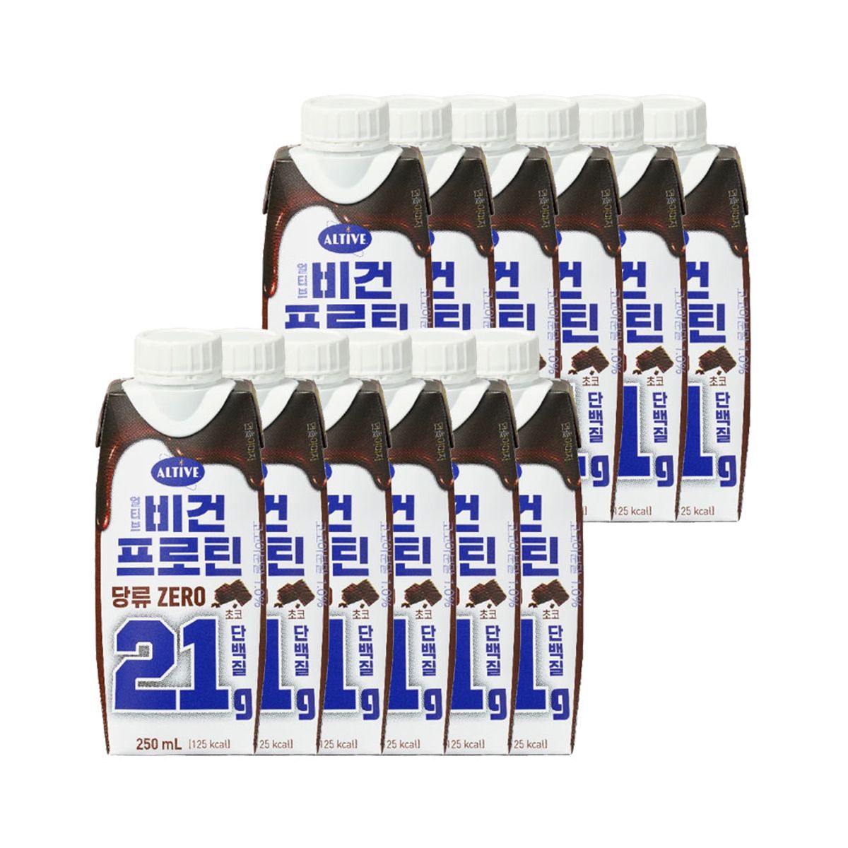 CJ제일제당(CJCHEILJEDANG) 얼티브 비건프로틴 당류 ZERO 초코 250ml x12개