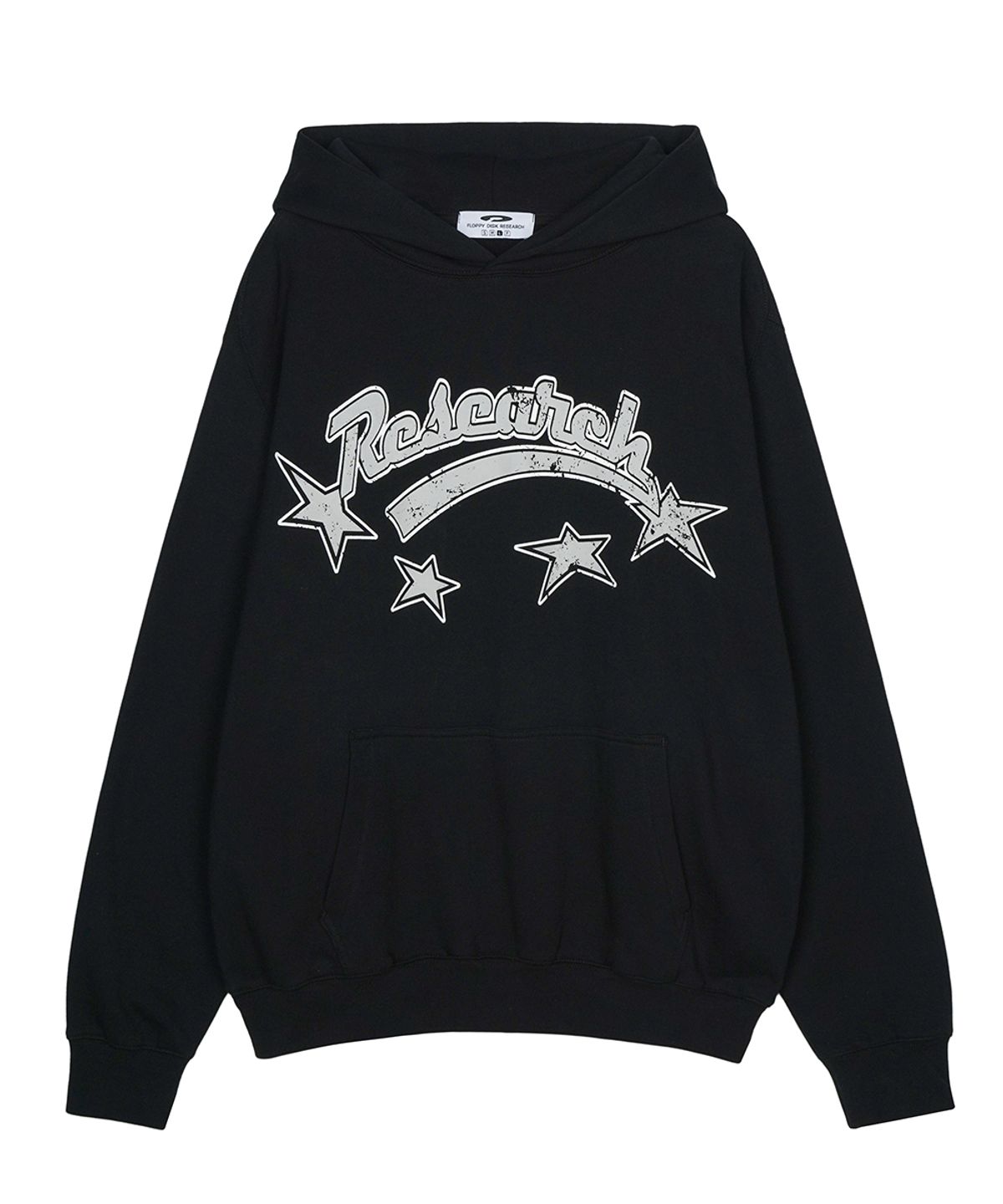 에프디알(FDR) Star Logo Crack Hoodie Black