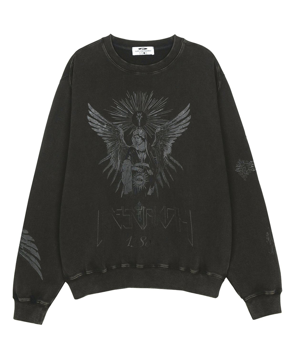 에프디알(FDR) Pigment Washed San Chris Crewneck Black