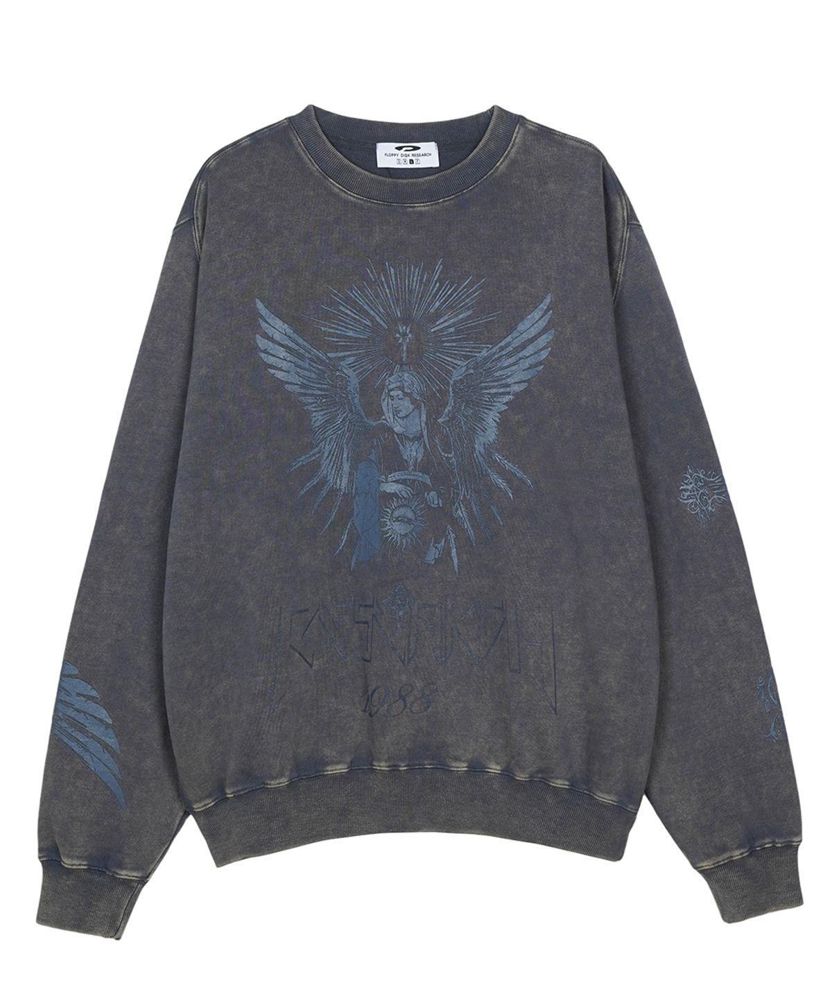 에프디알(FDR) Pigment Washed San Chris Crewneck Slate Gray