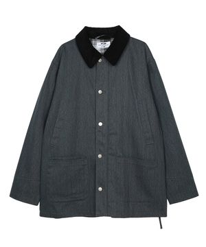 Work Safari Chore Long Jacket Black