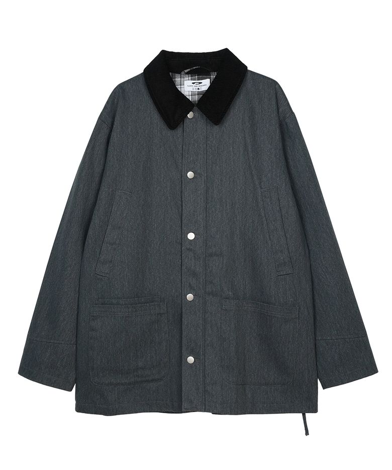 Work Safari Chore Long Jacket Black