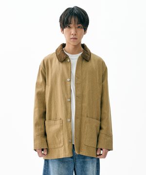 Work Safari Chore Long Jacket Brown