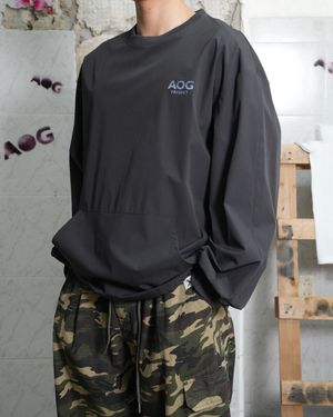 우븐 스트레치 롱 슬리브 (차콜)