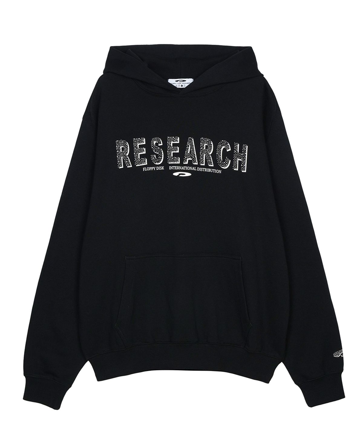 에프디알(FDR) Metal Hot Fix Logo Hoodie Black