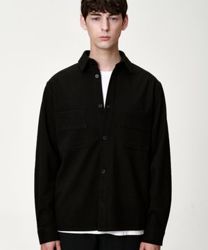 베이직 오버핏 셔츠 (블랙)