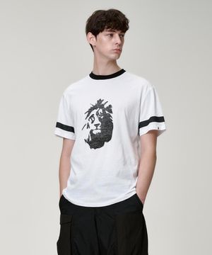 라이온 프린트 티셔츠 (화이트)