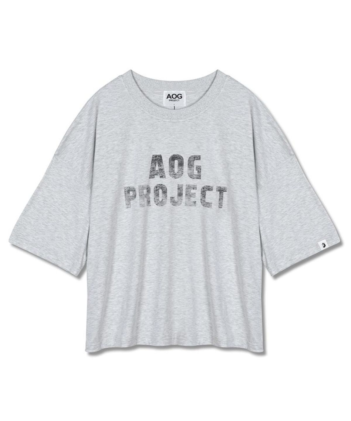 에이오지프로젝트(AOG PROJECT) 빈티지 프린트 오버사이즈 티셔츠 (그레이)