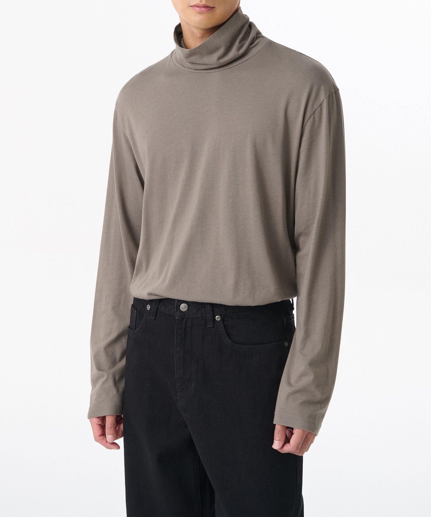 Tシャツ・カットソー *MUSINSA STANDARD* Ponte Turtle Neck Long Sleeve T-Shirt Cre MUSINSA | MUSINSA STANDARD Ponte Turtleneck Long Sleeve T