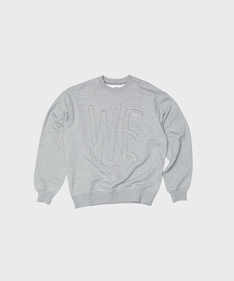 DOUBLE APPLIQUE SWEAT WE LOVE GREY
