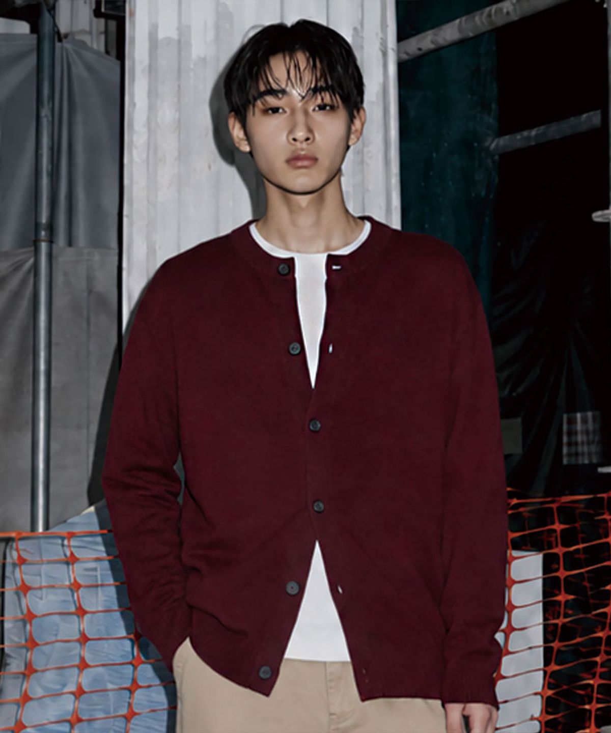 크로스닷(CROSSDOT) 리암 라운드넥 버튼 니트 가디건 4 Color [CRDG_5001]