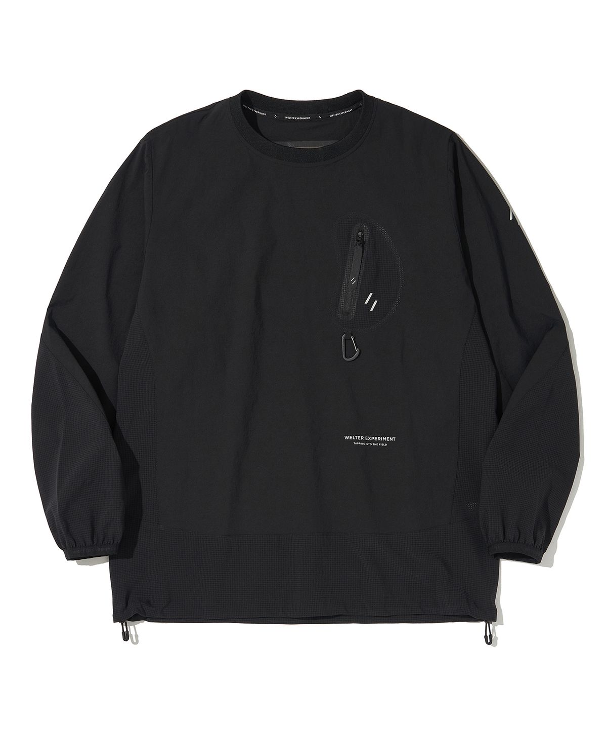 웰터 익스페리먼트(WELTER EXPERIMENT) BREATHABLE LONG SLEEVE PULLOVER_BLACK_WLT032