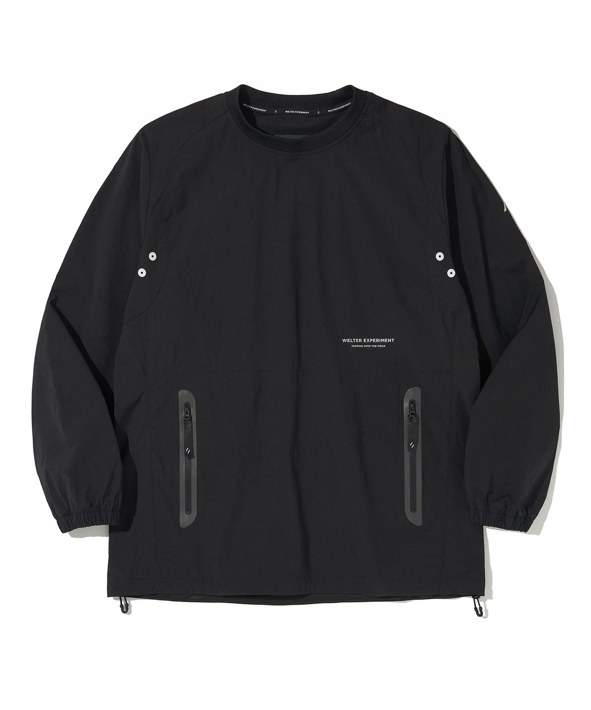 웰터 익스페리먼트(WELTER EXPERIMENT) ATTABAD STRETCH WINDBREAK PULLOVER_BLACK_WLT030