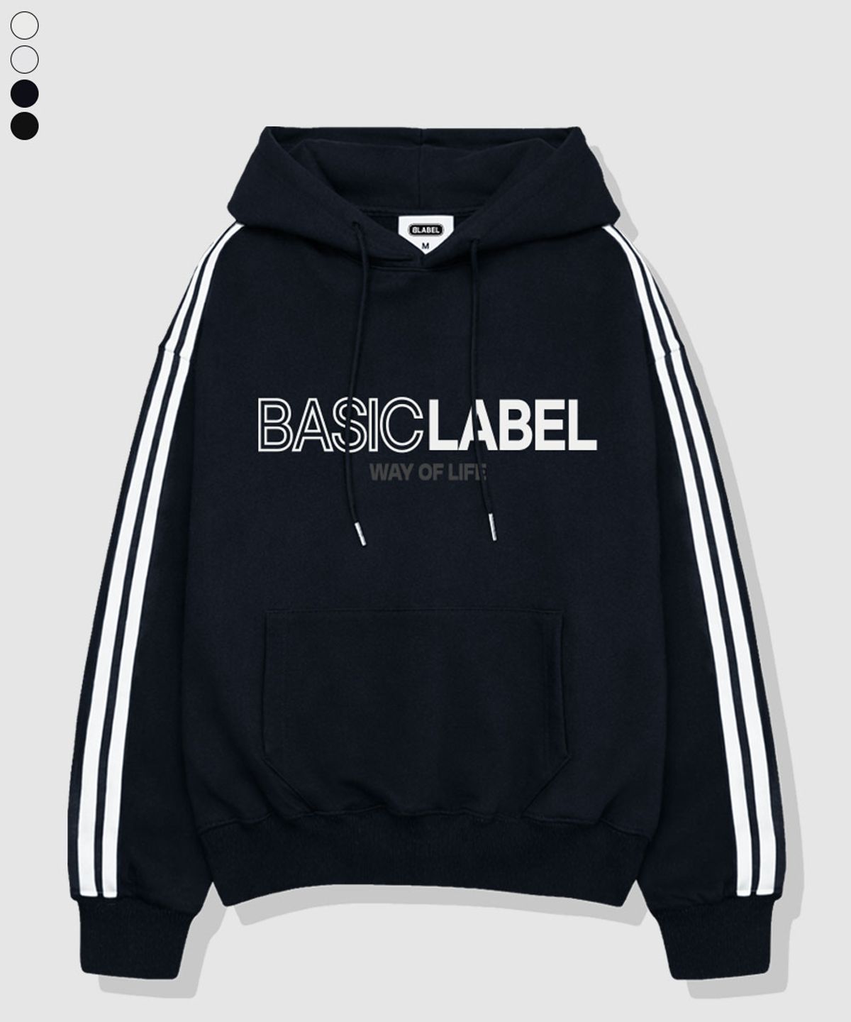 베이직라벨(BASIC LABEL) Only Way Track Oversized Hoodie 4 Color [BLBI_6502]