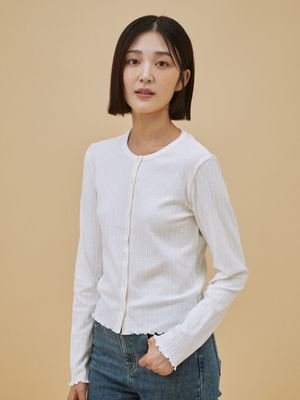 여성) 립 크롭 라운드 가디건_PHE3TC2400