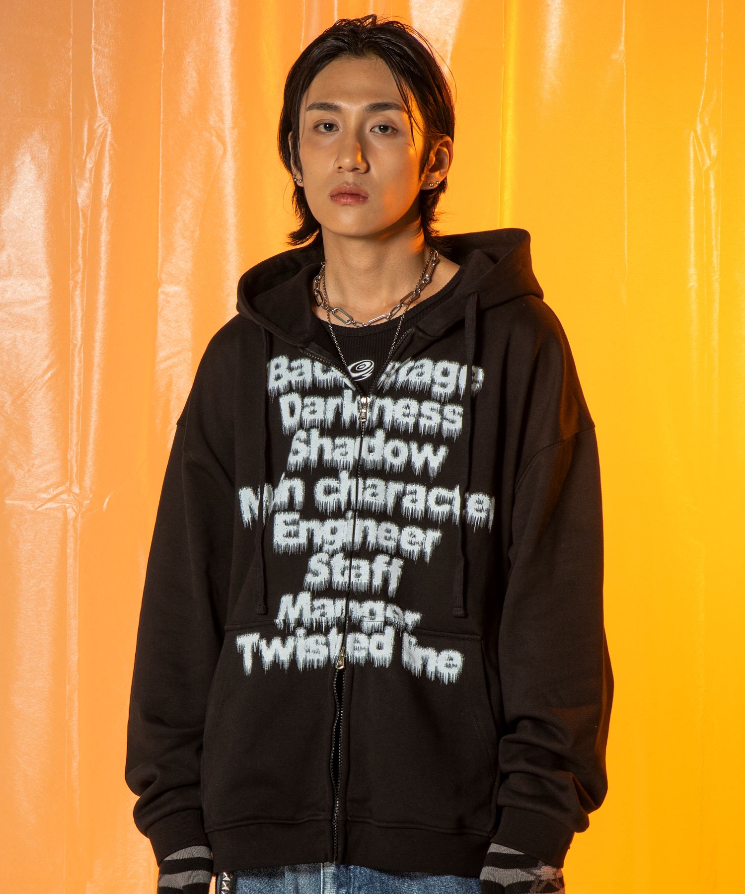 MUSINSA公式 | XTONZ XTT098 Spread Cotton Hooded Zip-Up (BLACK)