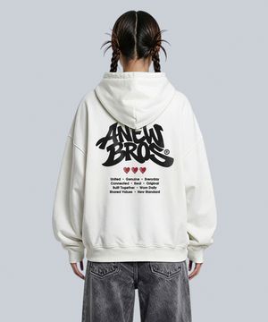 어반백그래픽 2WAY 오버핏 후드집업 3 Color [ANBH_9004]
