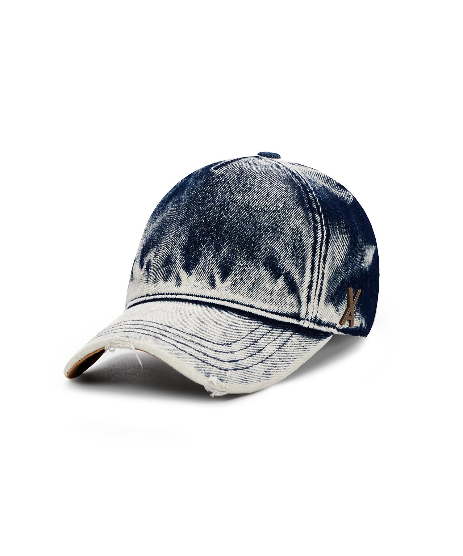 キャップ VARZAR VA stud bleach washed denim ball cap indigo MUSINSA | VARZAR VA stud bleach washed denim ball cap indigo