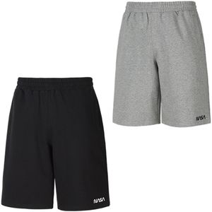 남녀공용 스웨이트 5부 면 반바지 2팩 [블랙+라이트멜란지]