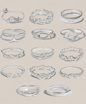 물고기 은반지 925 실버링 돌고래 불교 순은 애끼 반지