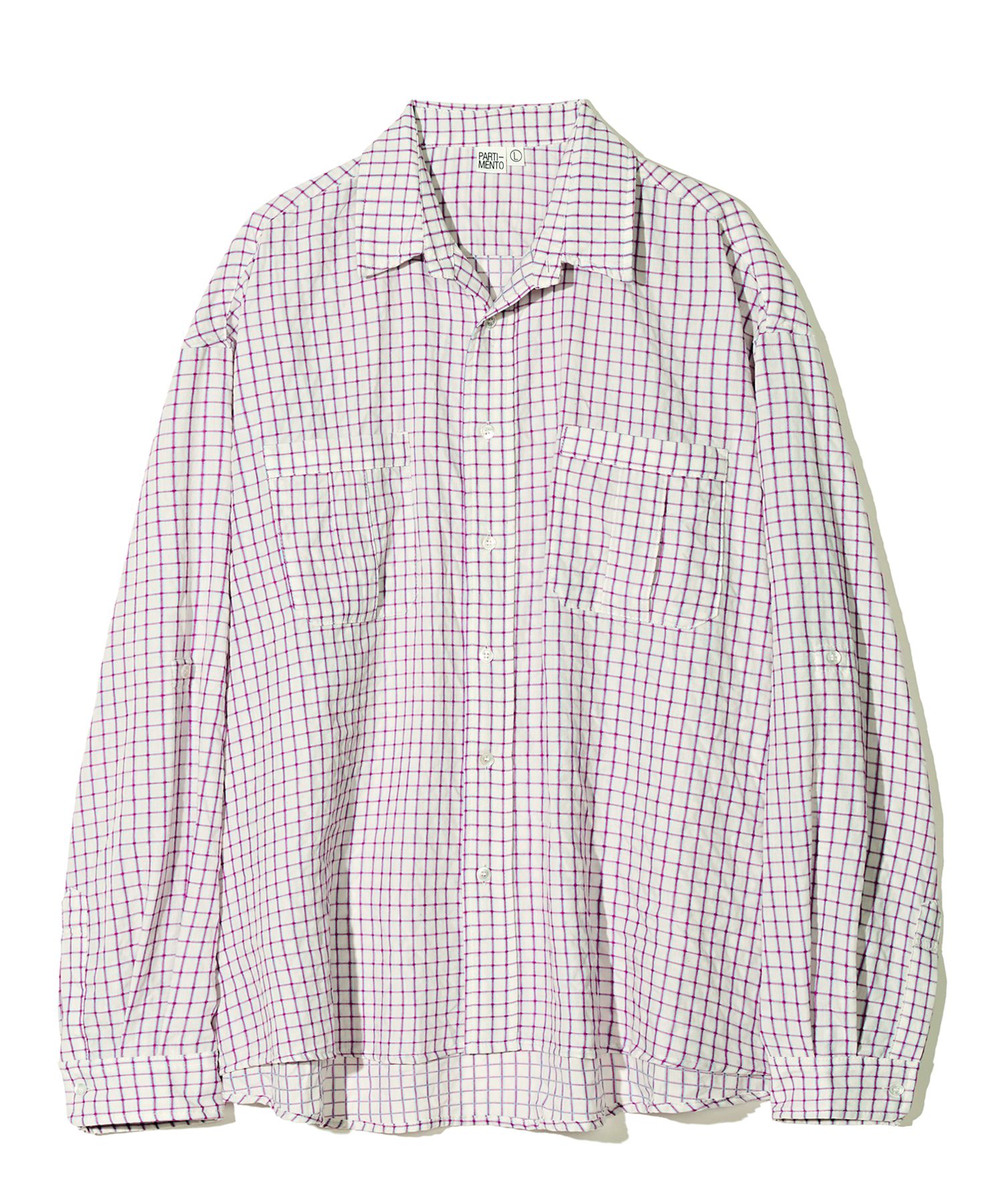 MUSINSA | PARTIMENTO Classic Check Boxy Overfit Roll Up