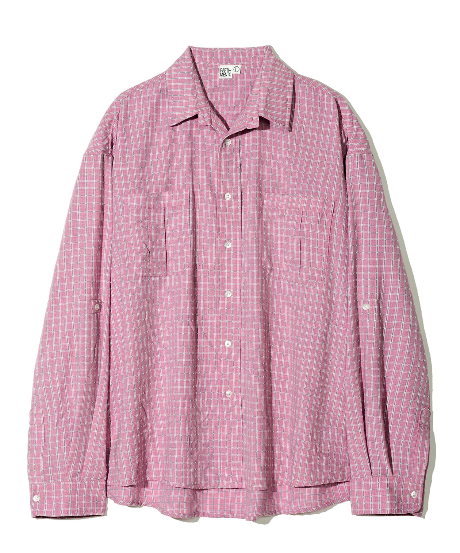 MUSINSA公式 | PARTIMENTO Classic Check Boxy Overfit Roll Up