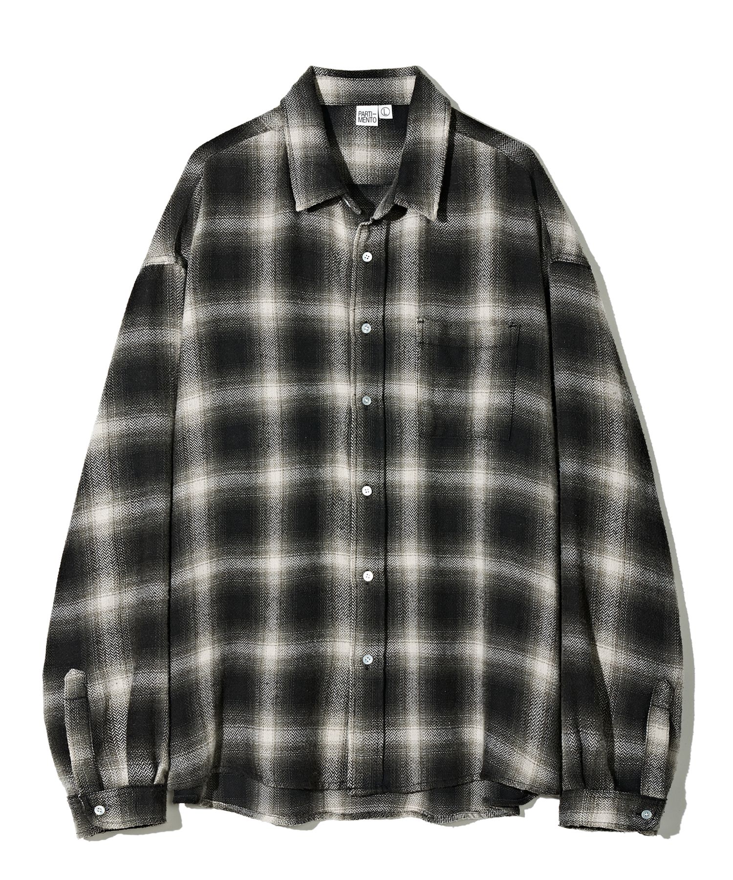トップスその他 PARTIMENTO VTG Washed Flannel Ombre Check Shirt Black PY-241 MUSINSA | PARTIMENTO VTG Washed Flannel Ombre Check Shirt Black