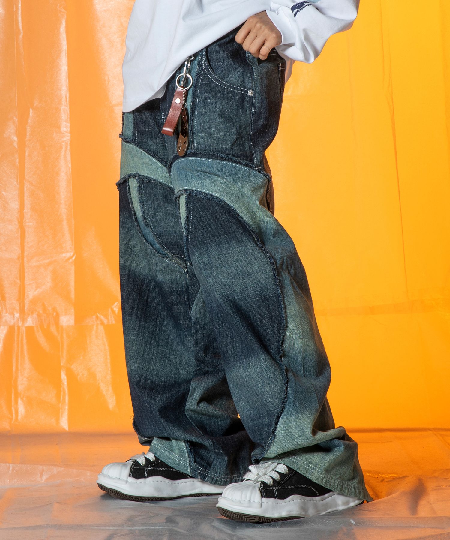 パンツ XTONZ XP250 Tribal Cut Denim Pants BLUE XP250BL MUSINSA | XTONZ XP250 Tribal Cut Denim Pants (BLUE)