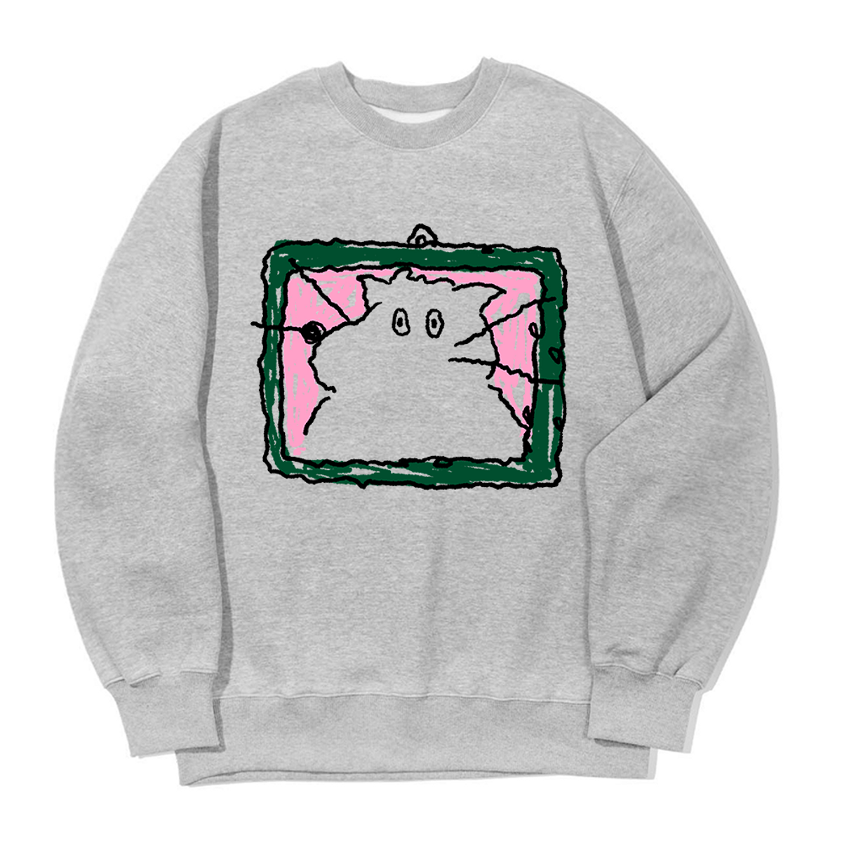 어썸어스(AWESOMEUS) DOG IN A FRAME SWEAT SHIRTS_3 COLOR