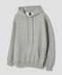 에센셜 오버핏 절개 스웻 후드 [헤더 그레이]